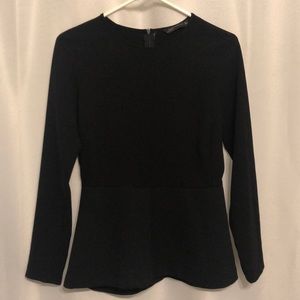 Zara Fabric Mixed Peplum Top